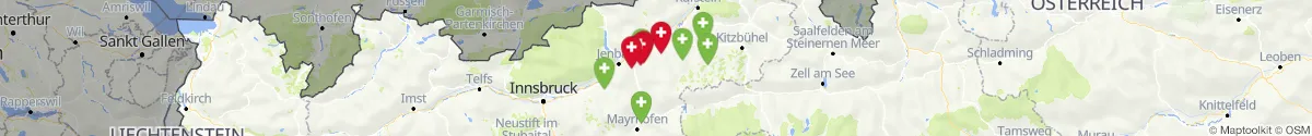 Kartenansicht für Apotheken-Notdienste in der Nähe von Alpbach (Kufstein, Tirol)
